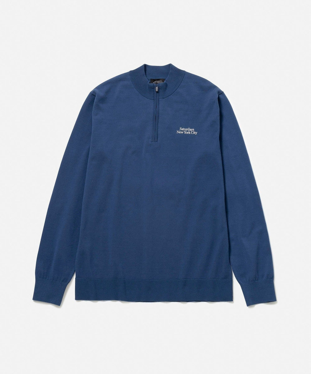 Knitted Half Zip LS Mock | Saturdays NYC Japan
