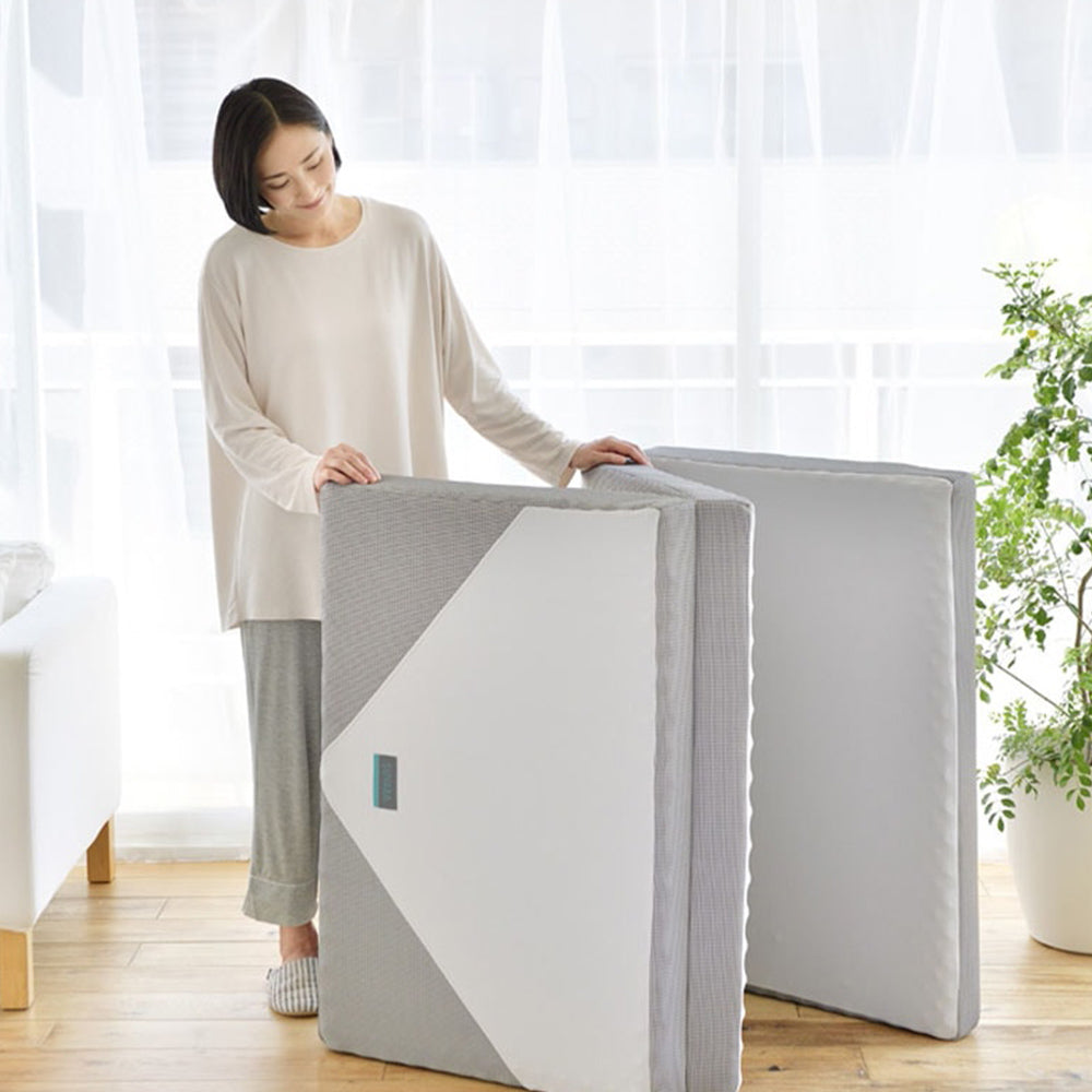 西川 三つ折り マットレス SUYARA 敷布団 シングル 97×200cm 厚み9cm