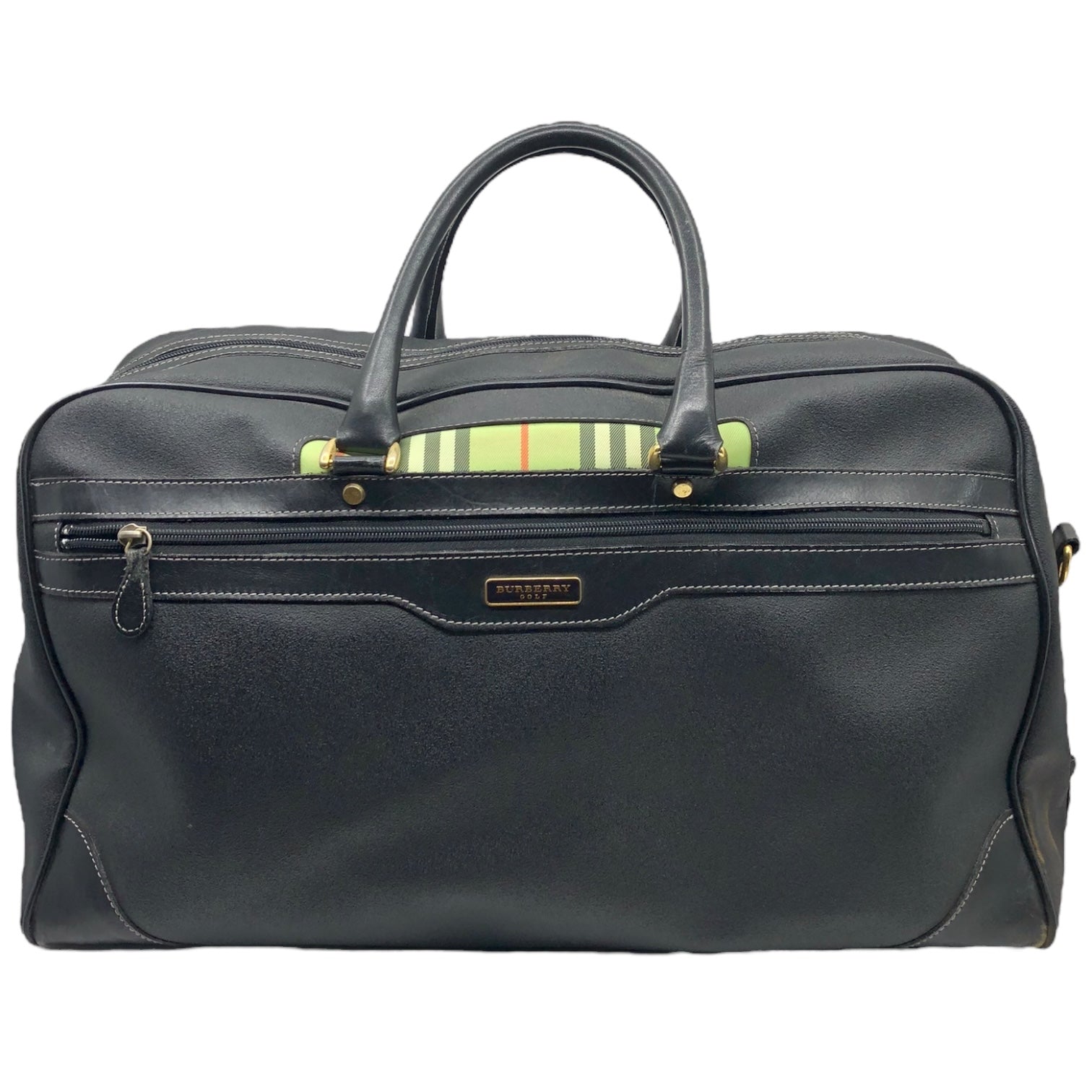 BURBERRY GOLF(バーバリーゴルフ) ノヴァチェック レザー ボストン