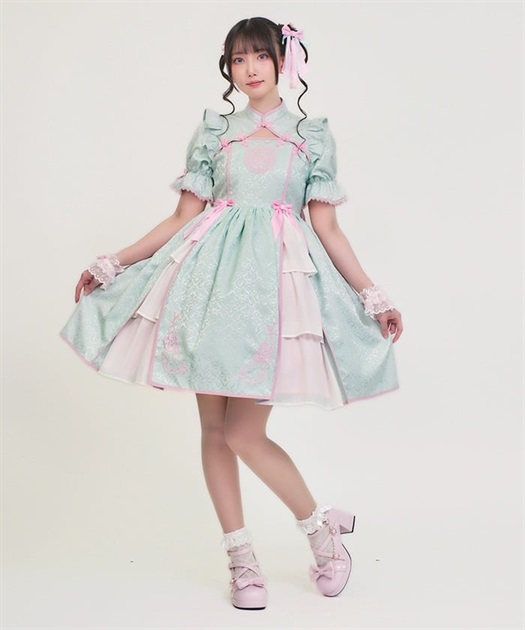 牡丹刺繍チャイナワンピース | kawaii | axes femme online shop