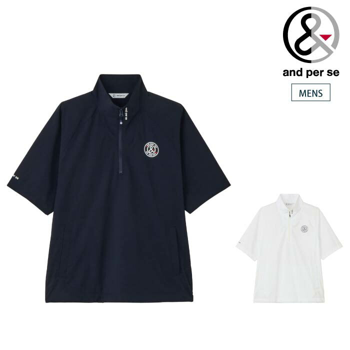 and per se アンパスィ ゴルフウェア メンズ 半袖シャツ マルチ