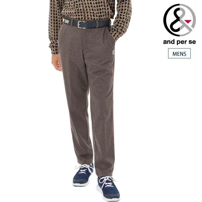 and per se アンパスィ メンズ ゴルフウェア 防風フランネルニット