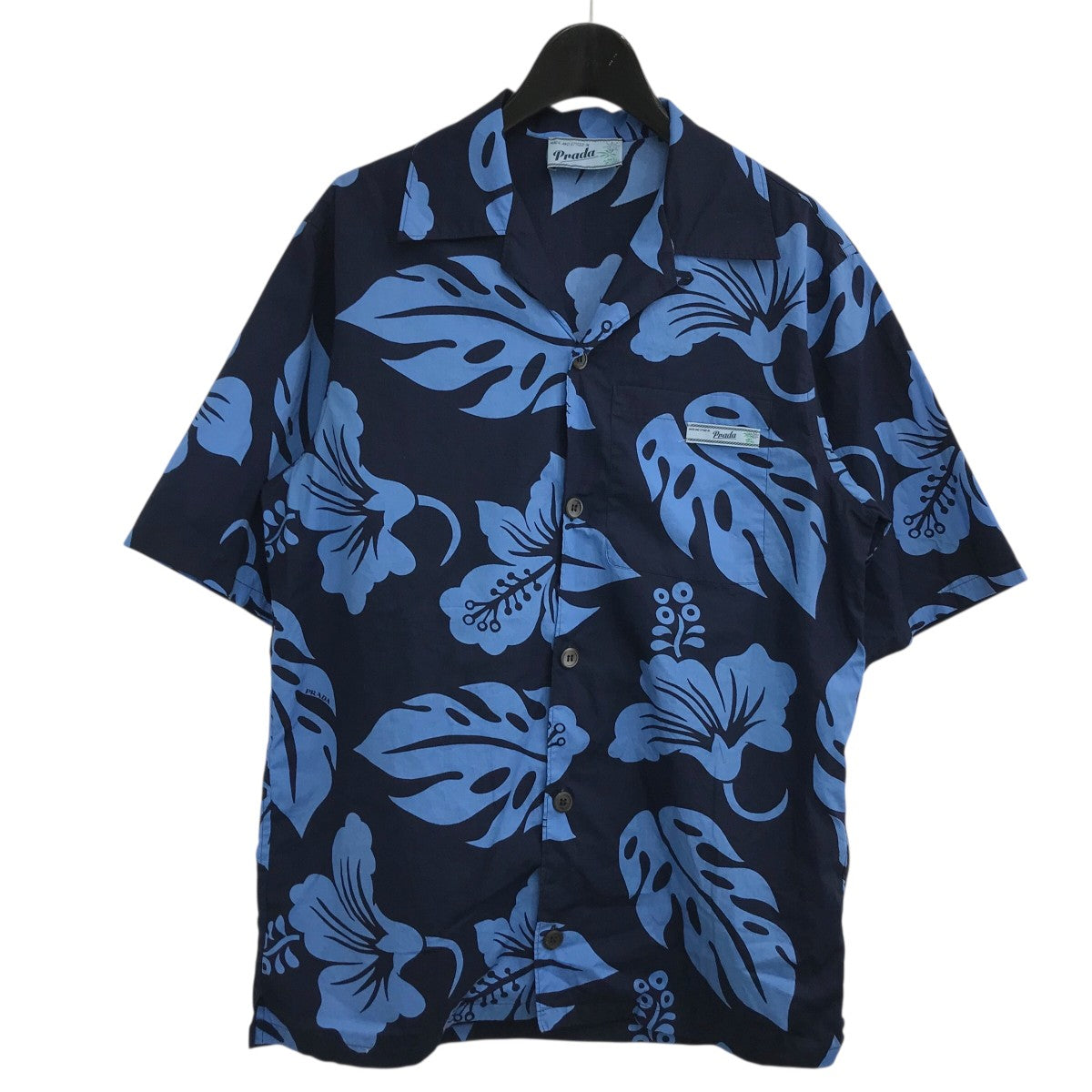 PRADA(プラダ) 19SSアロハシャツUCS305 UCS305 ネイビー×ブルー サイズ
