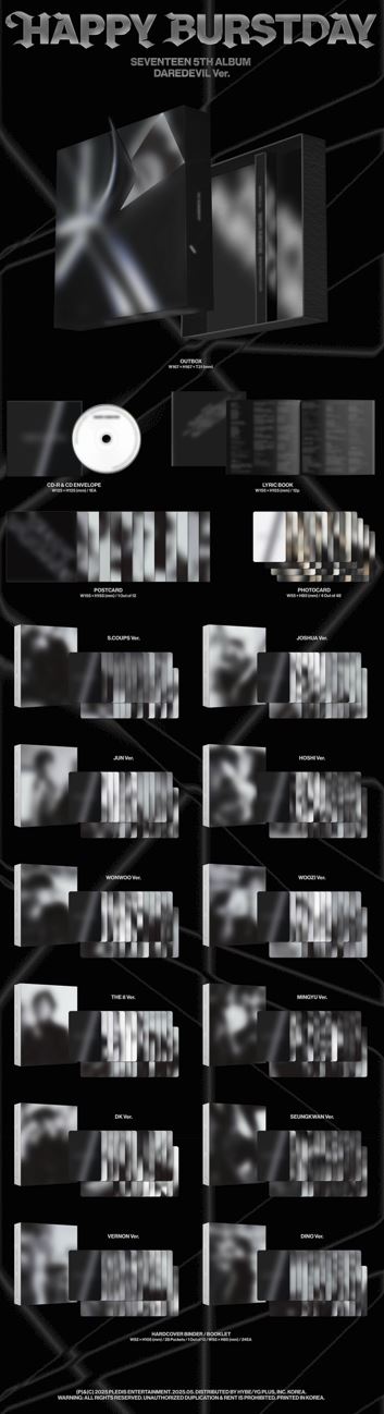 SEVENTEEN - HAPPY BURSTDAY (5TH ALBUM) [DAREDEVIL] [US/EU