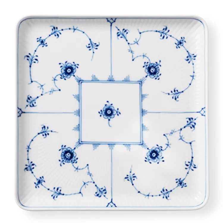 ☆［ロイヤルコペンハーゲン］ブルーフルーテッドプレインスクエア