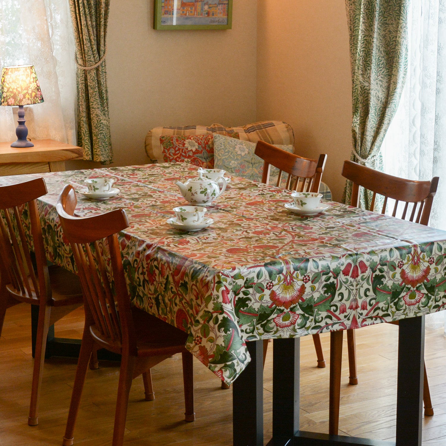 ウィリアムモリス PVC テーブルクロス 長方形 Lodden - 英国雑貨OXFORD