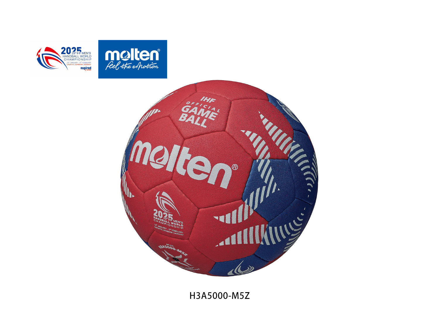 Limited edition design official game ball for the 29th IHF MEN'S