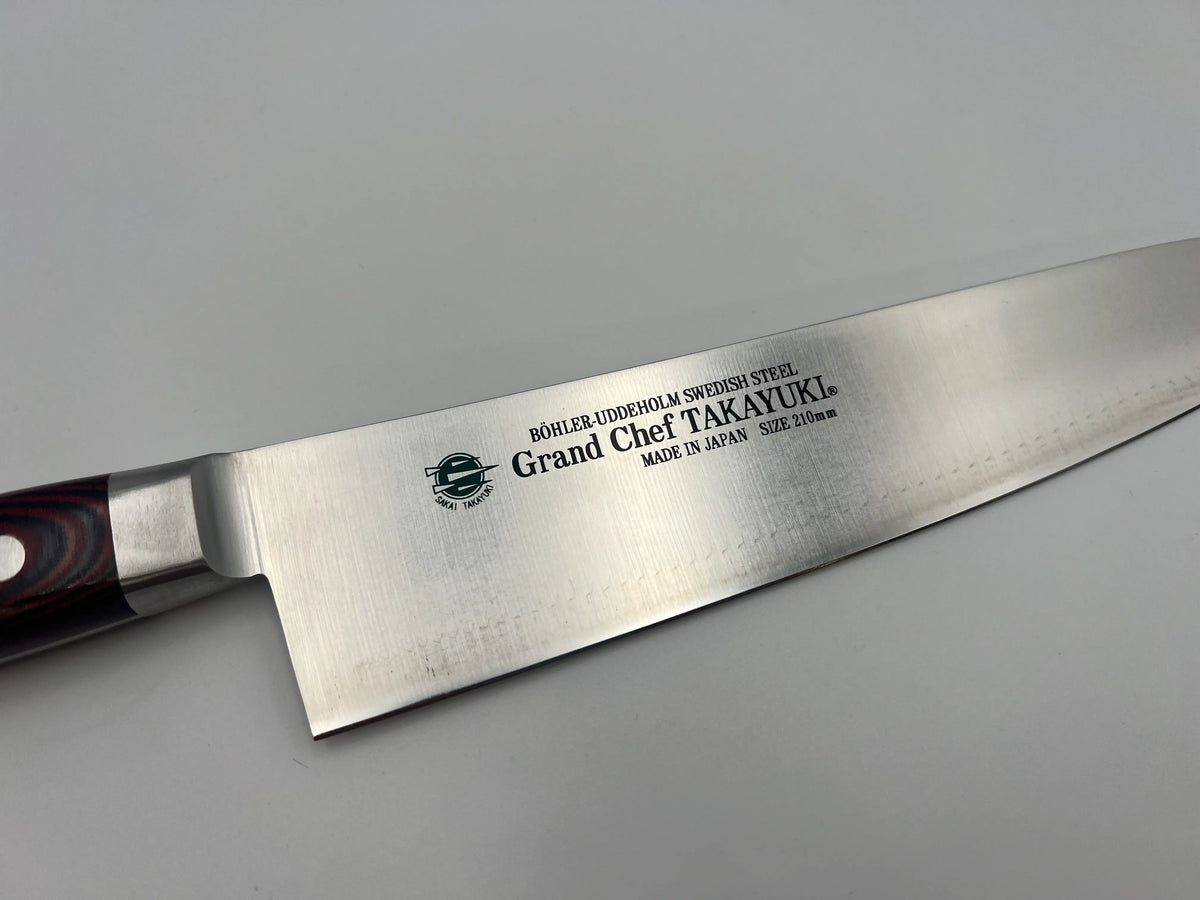 堺孝行 グランドシェフ マイカルタ柄 ワインレッド 牛刀 – 堺孝行包丁