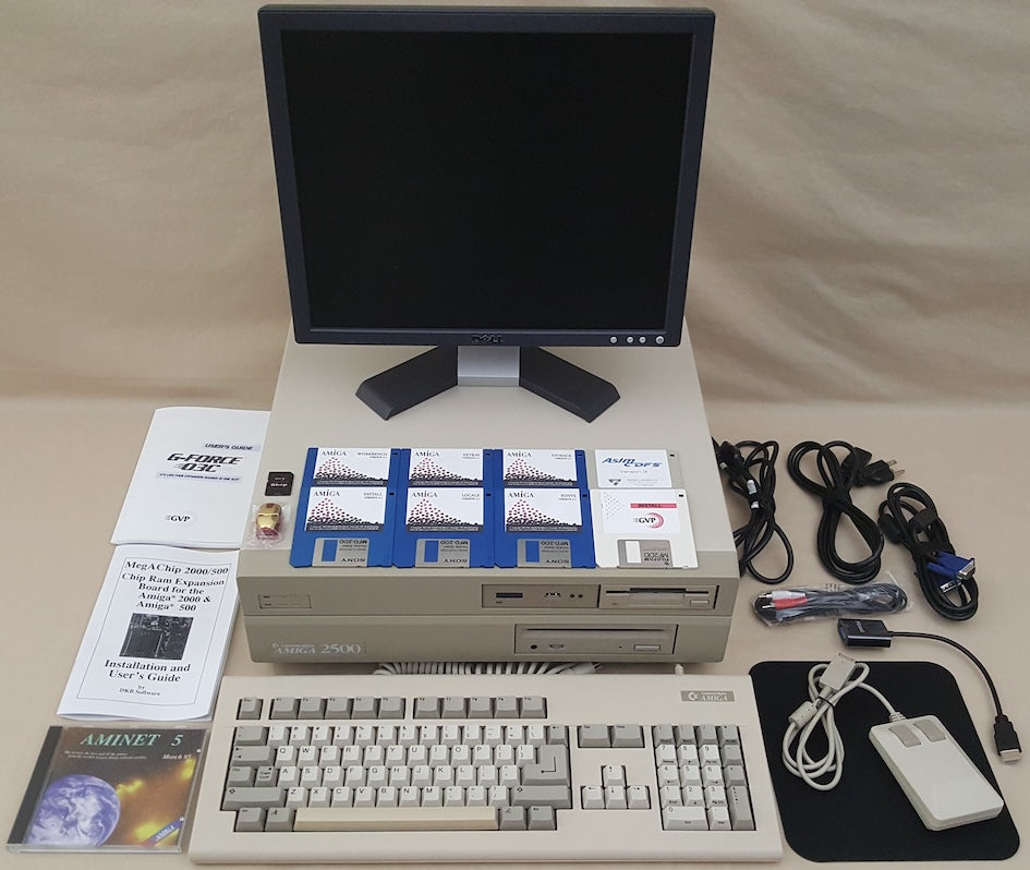 Commodore Amiga 2500 68030 2000 Desktop Computer SCSI2SD RGBtoHDMI