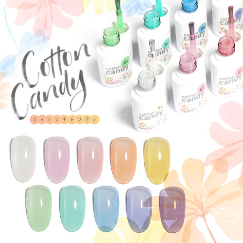 パステルカラー シアーカラー 程よい透け感 カラージェル ネイル工房