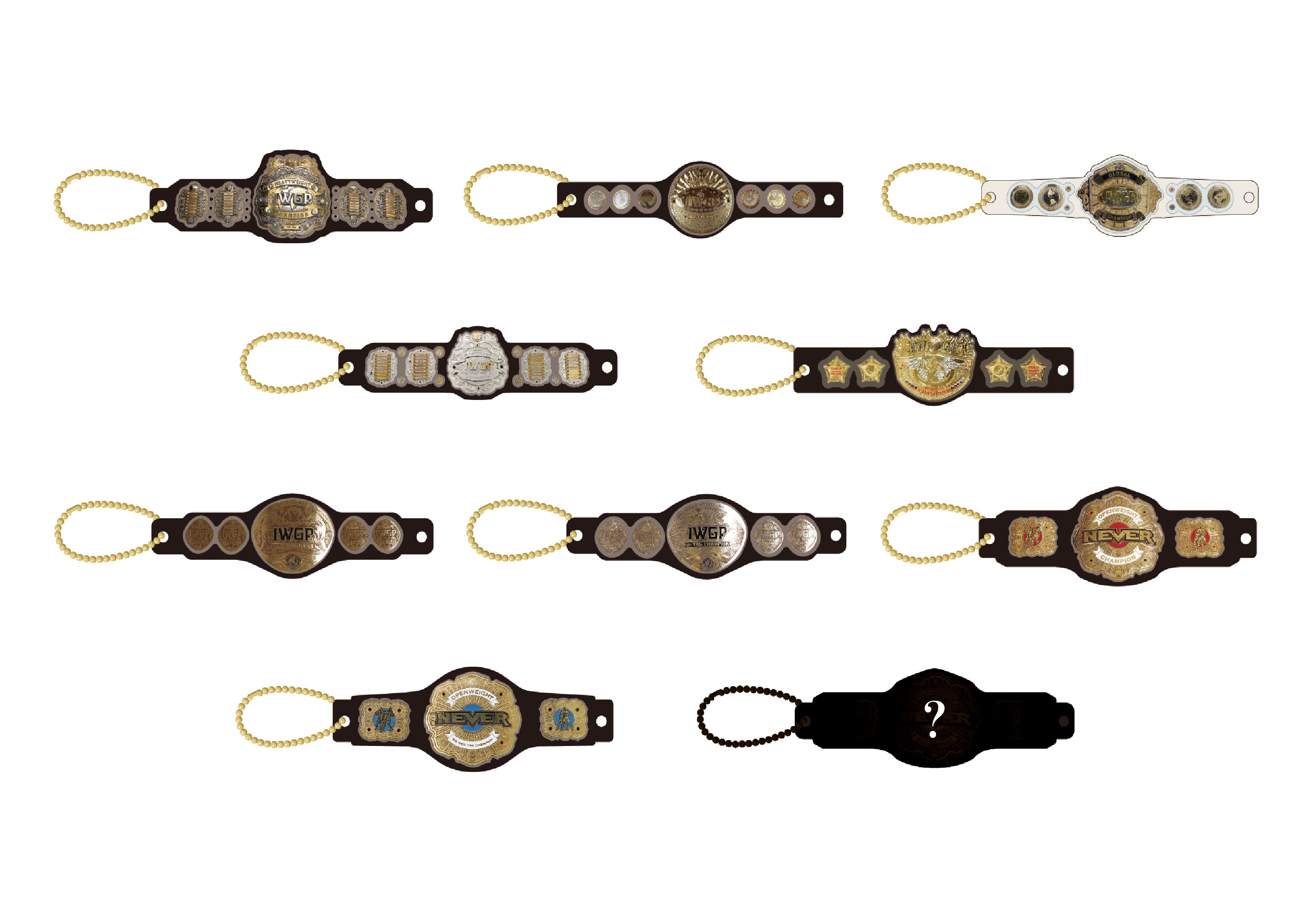 NJPW チャンピオンベルト ランダムアクリルボールチェーン