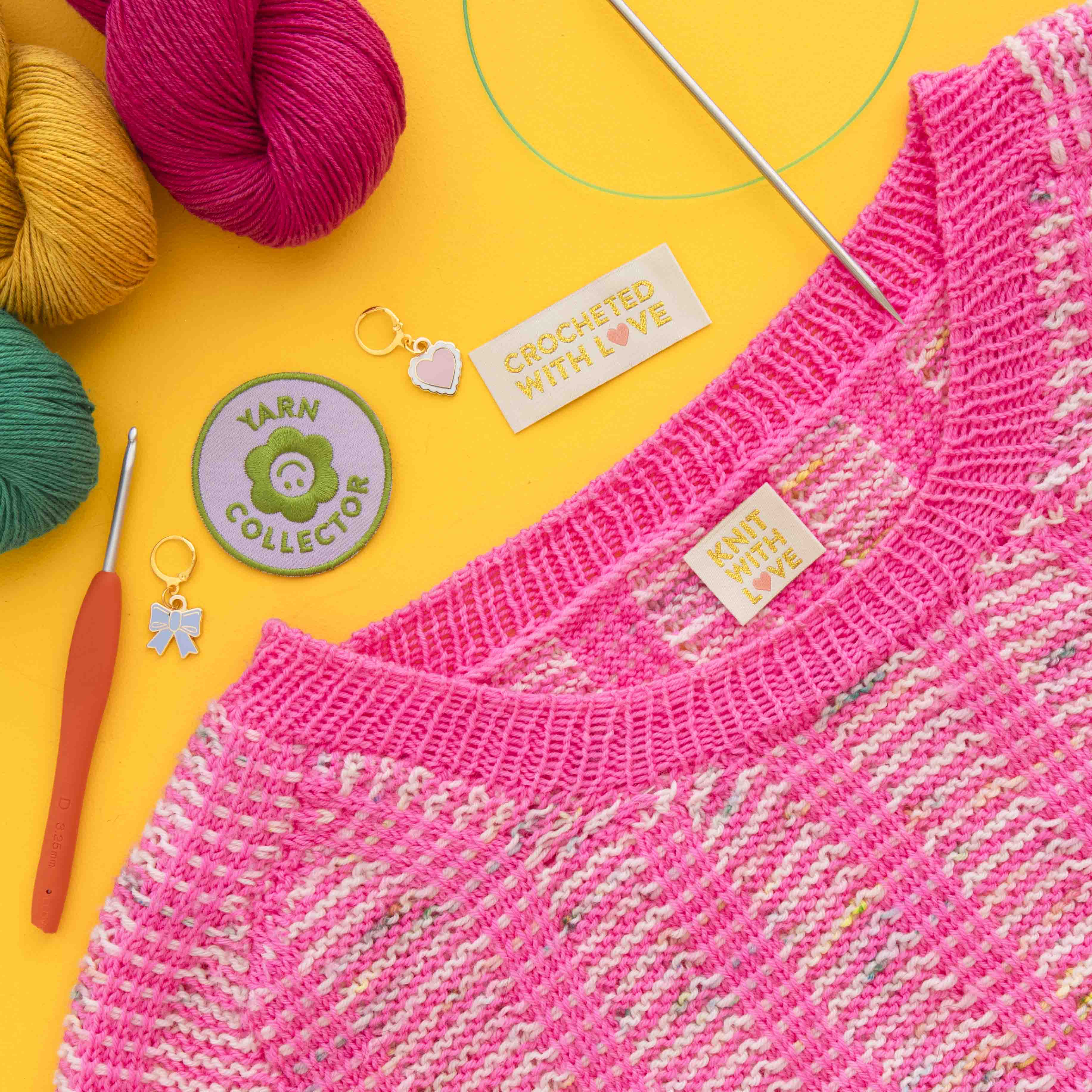 Knit and Crochet Woven Labels – Sarah Hearts