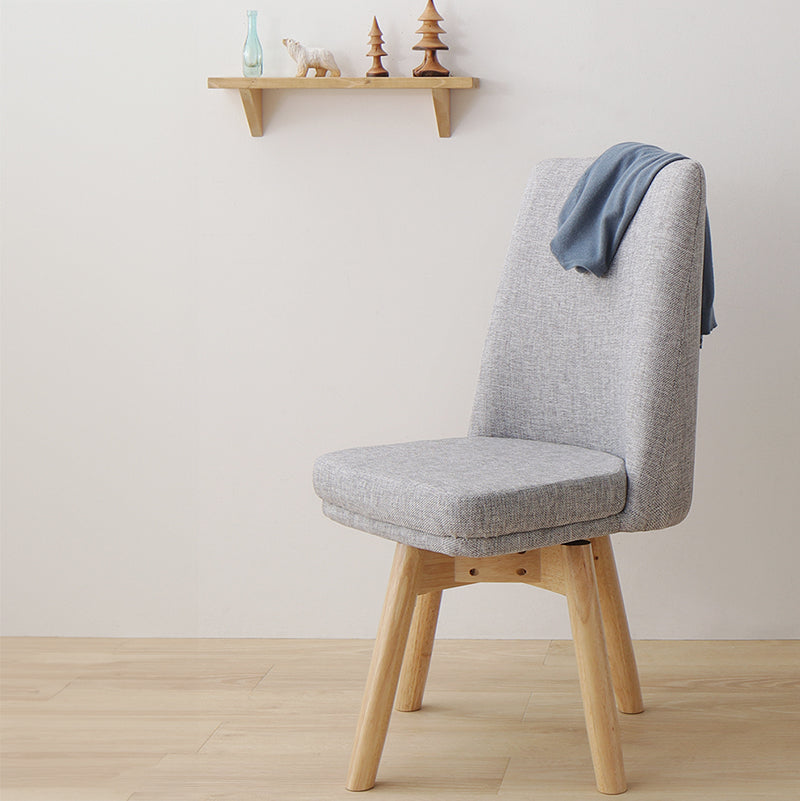 回転 ダイニングチェア グレーチェア 360°らくらく回転 ファブリック