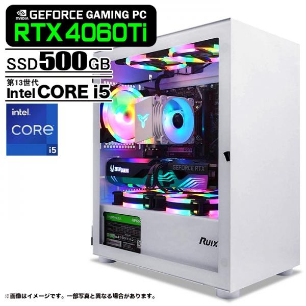 PLATINUM]✨高性能✨白い光る✨ゲーミングPC✨RTX4060ti① 【公式通販】