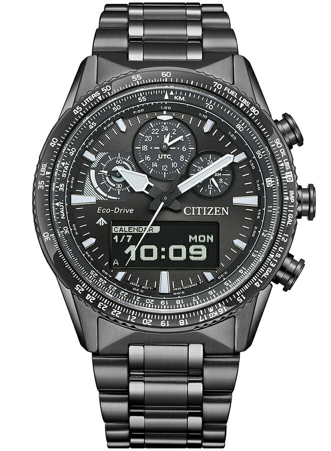 シチズン プロマスター スカイシリーズ アナデジ パイロットウオッチ