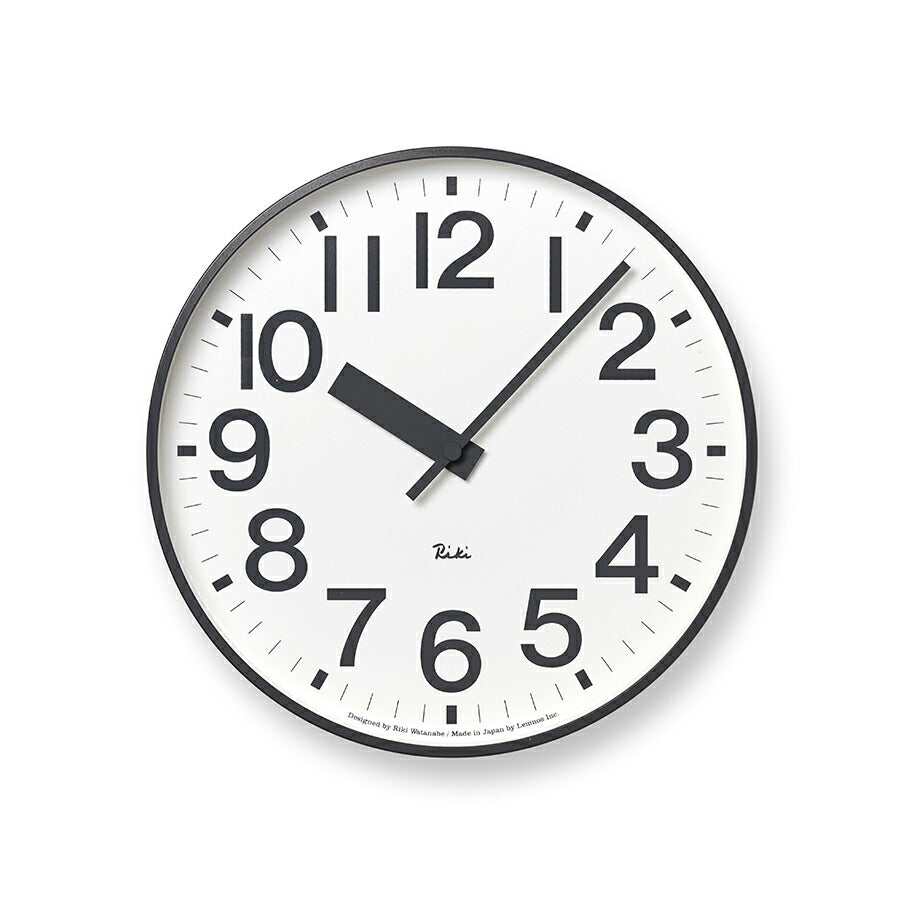 リキ パブリック クロック 掛け時計 クオーツ 電池式 ホワイト