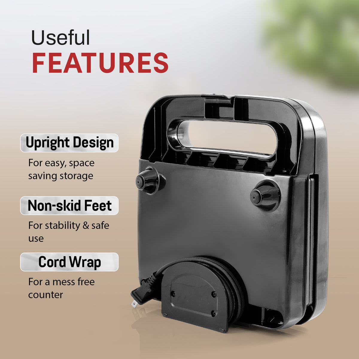 2 Slice Cool-Touch Sandwich & Snack Maker – Shop Elite Gourmet