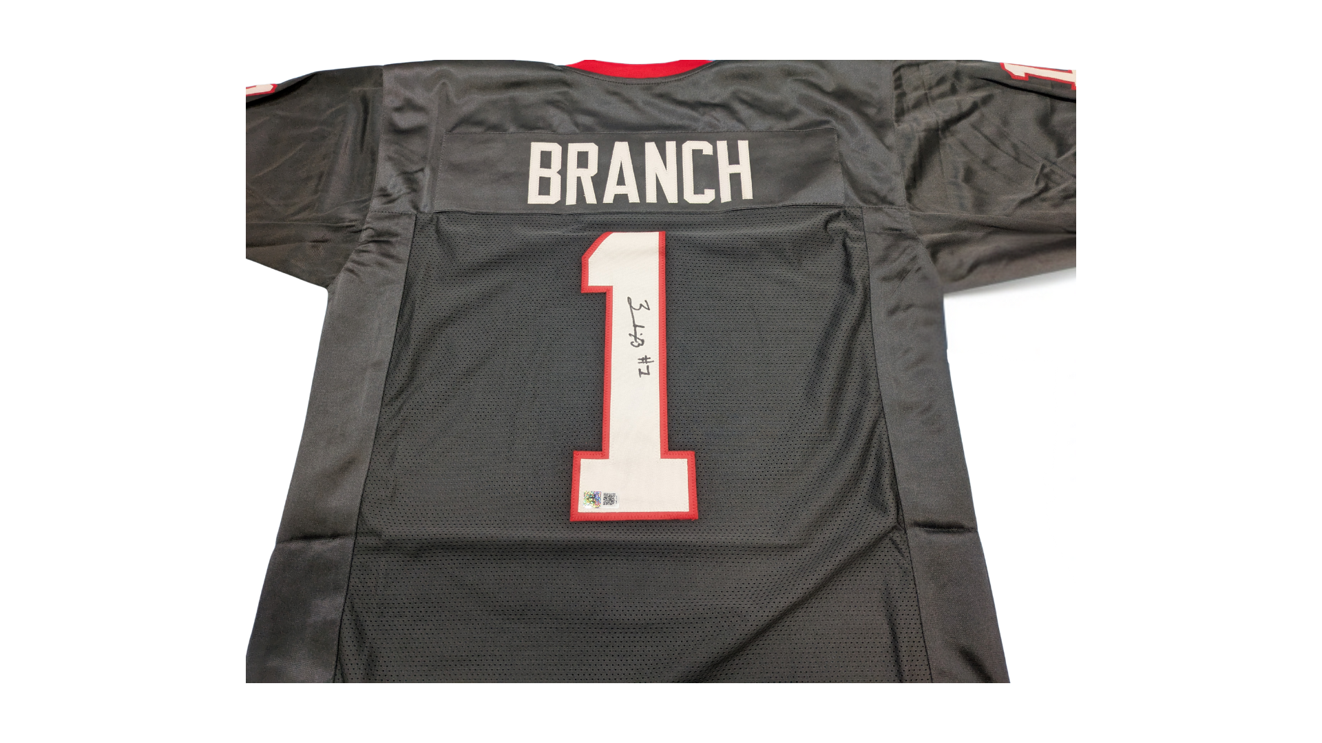 Zachariah Branch Autographed Black Georgia Custom Jersey – Legends