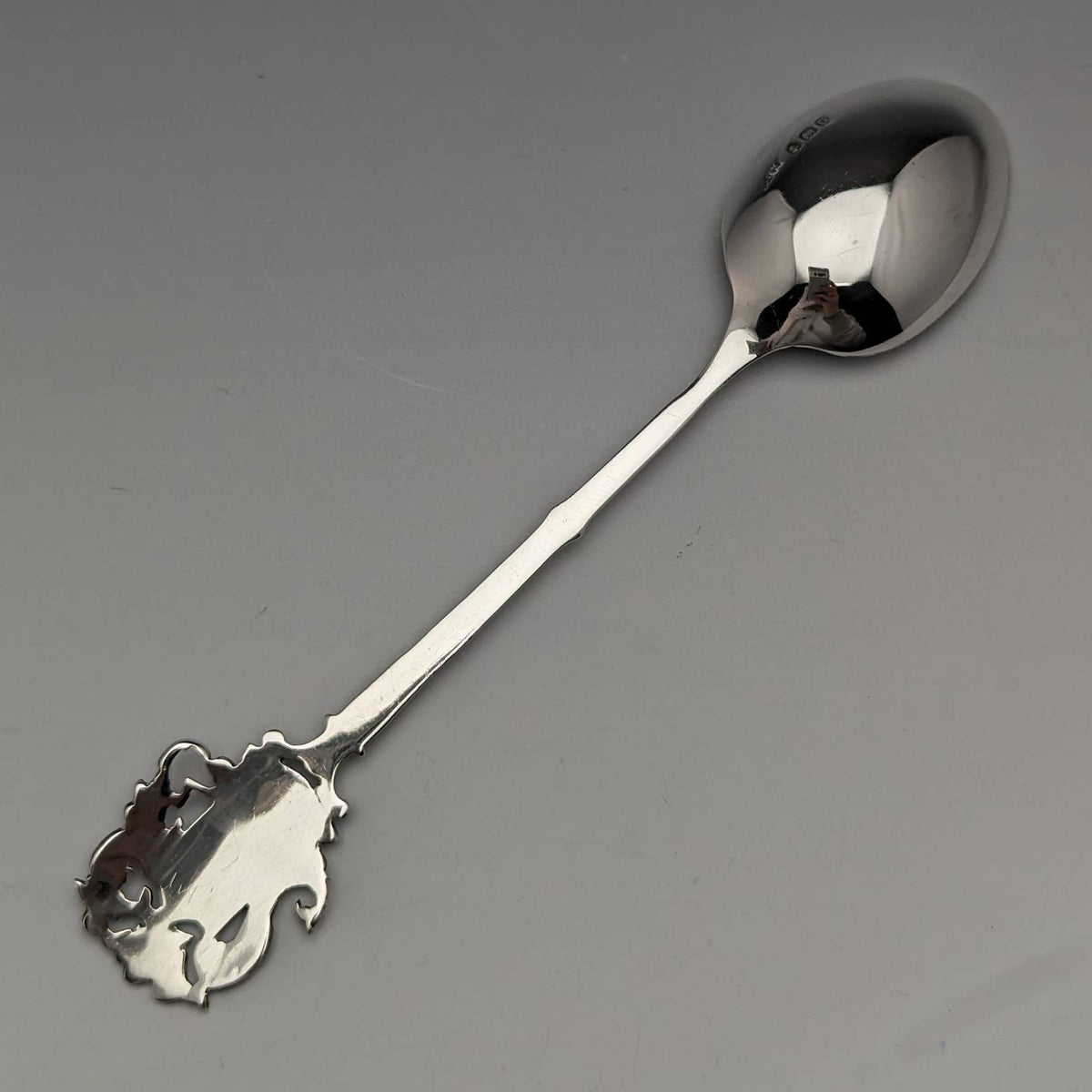 1938年 英国ヴィンテージ 純銀製 エナメル装飾 スーベニアスプーン