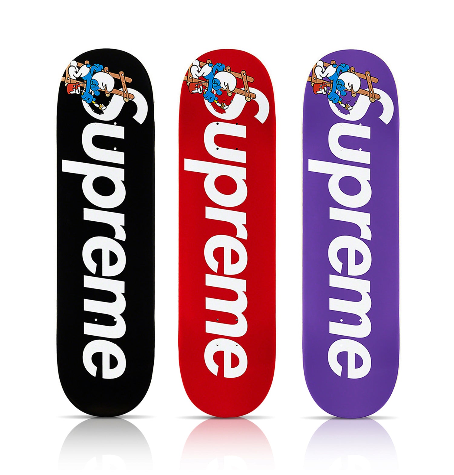 SUPREME 'The Smurfs' (2020) Triptych Skateboard Deck Set – Sk8 Of