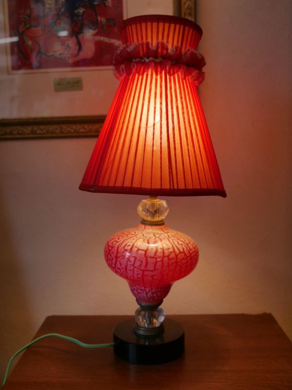 激レア 地赤吹雪紋 スタンドライト 1960年代 – smileantiques