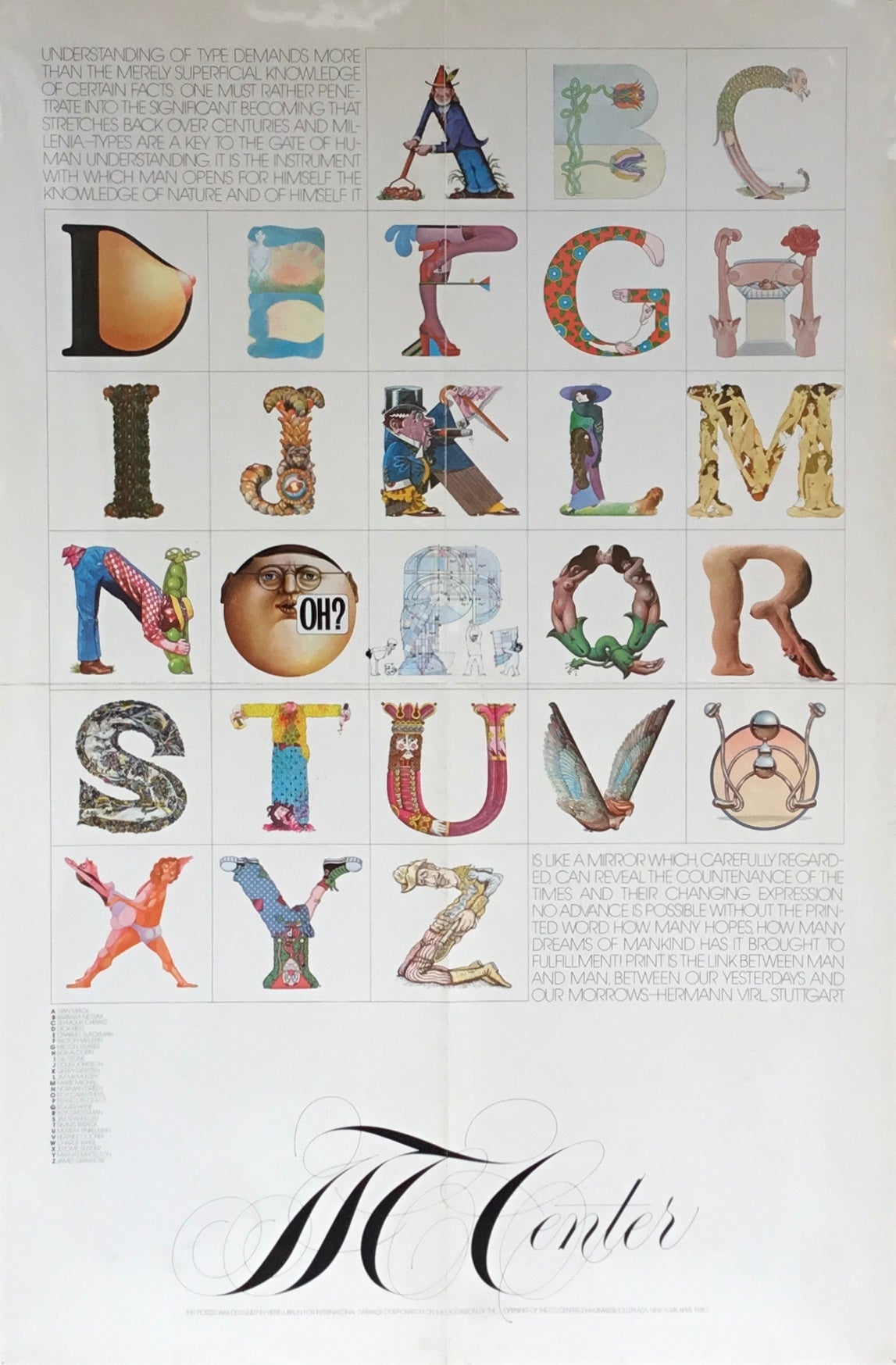 OPENING OF THE ITC CENTER Herb Lubalin ハーブ・ルバーリン ポスター