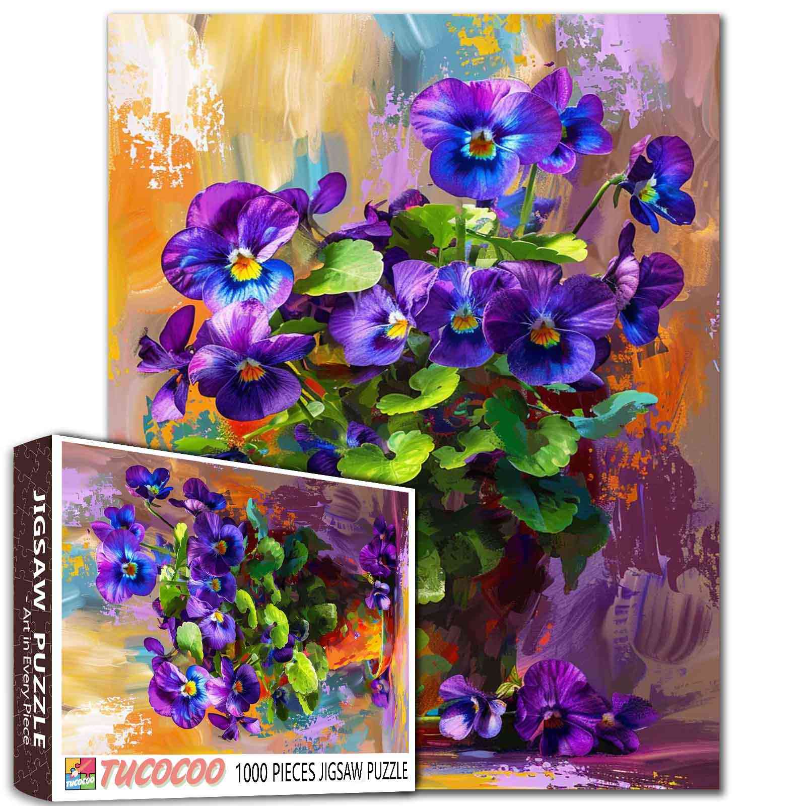African Violet Painting Jigsaw Puzzle – Tucocoo