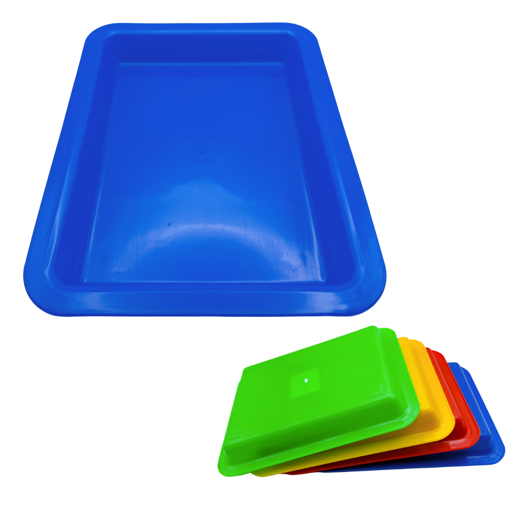 台湾の万能カラフルプラスチックトレイ（浅め） 小｜カラー：ブルー