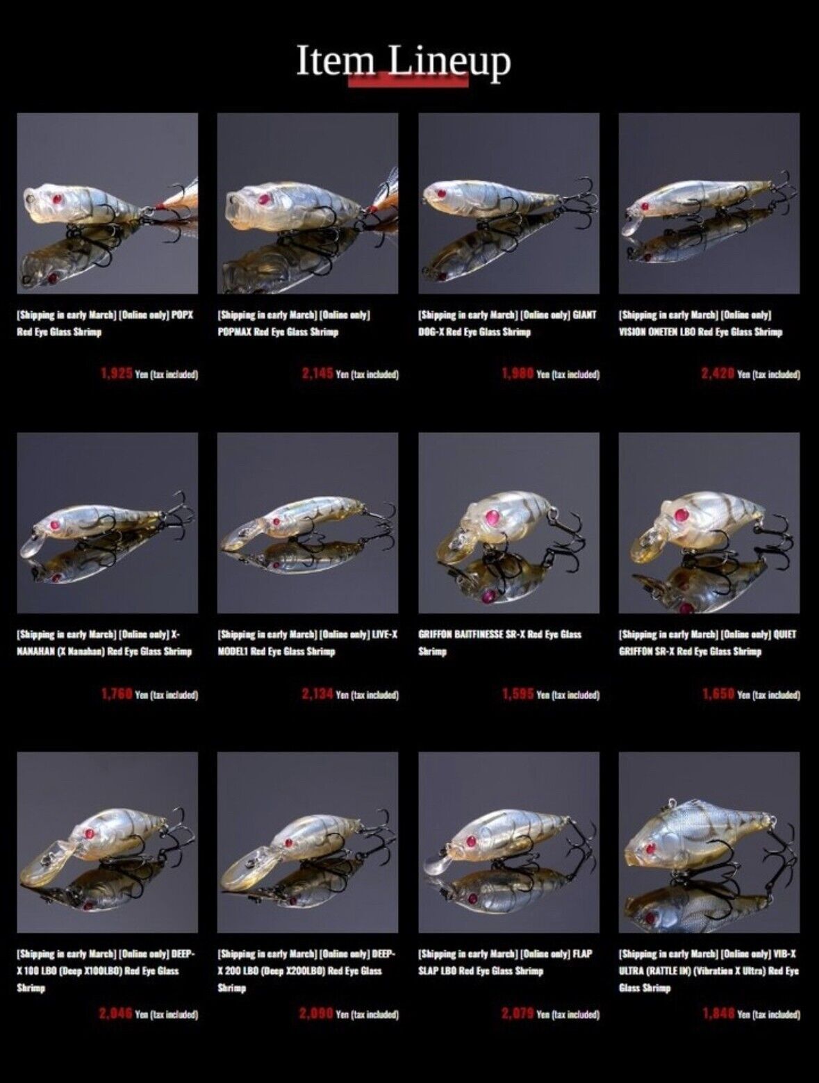 Megabass Limited Edition Respect Series #51: Redeye Glass Shrimp