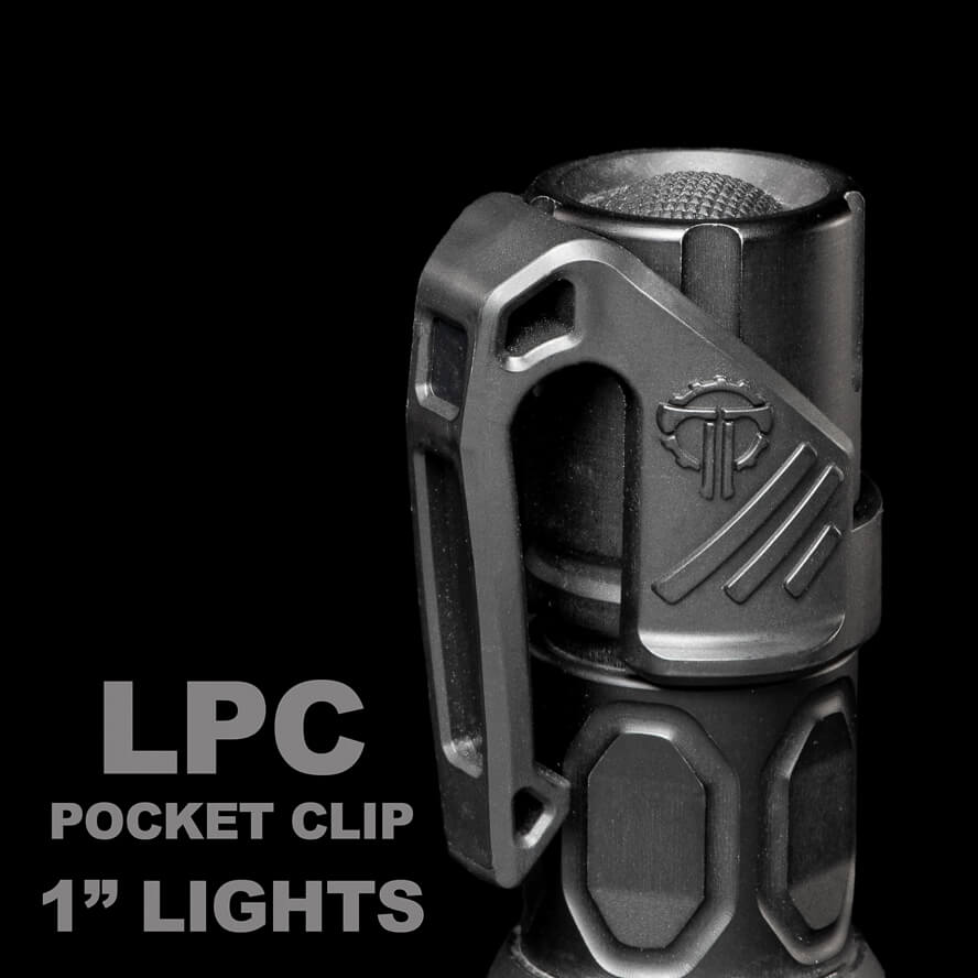 Low Profile Carry Flashlight Pocket Clip | Black, Tan, Grey, Olive