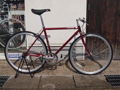 富山 フジ ピスト ロード 取り扱い クロモリクロスバイク 完成車 FUJI