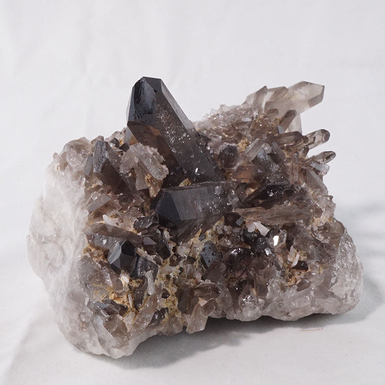 スモーキークォーツ クラスター モリオン 黒水晶 原石 ブラジル産 一点