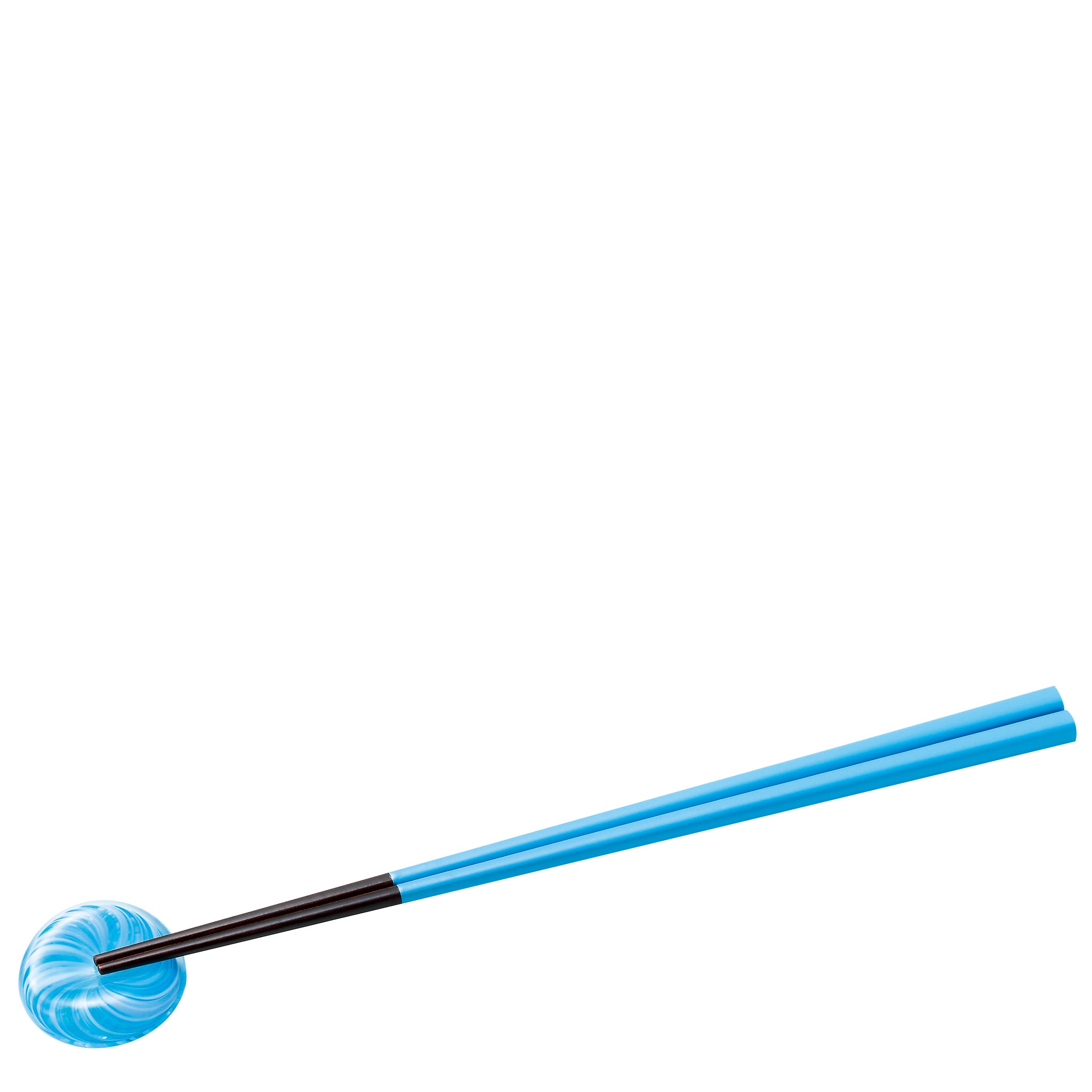 津軽びいどろ 箸置き にほんの色箸置 箸セット 露草 | 若狭塗箸を