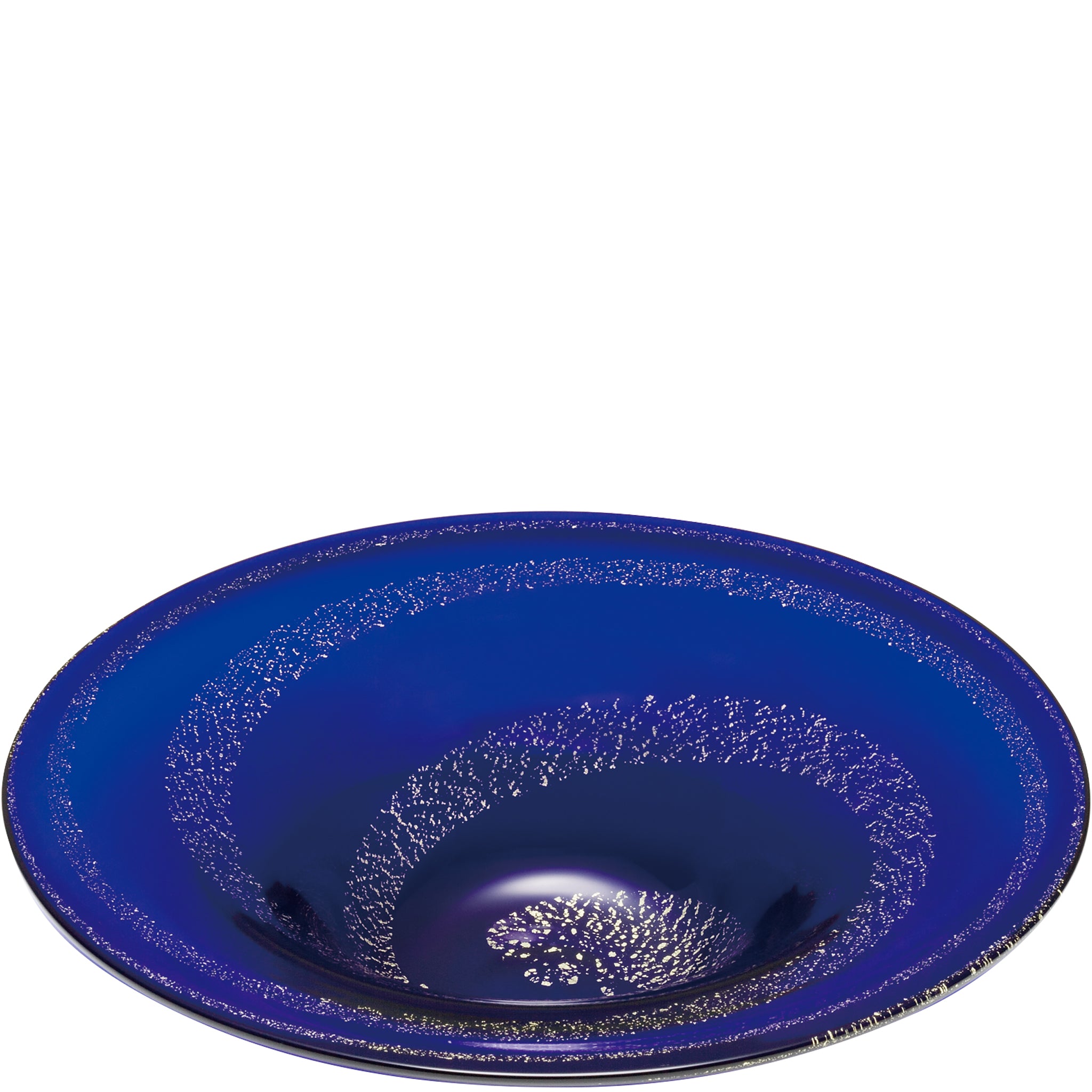 津軽びいどろ 水盤 花器 藍 金箔流水 | おしゃれなガラスの水盤 花器