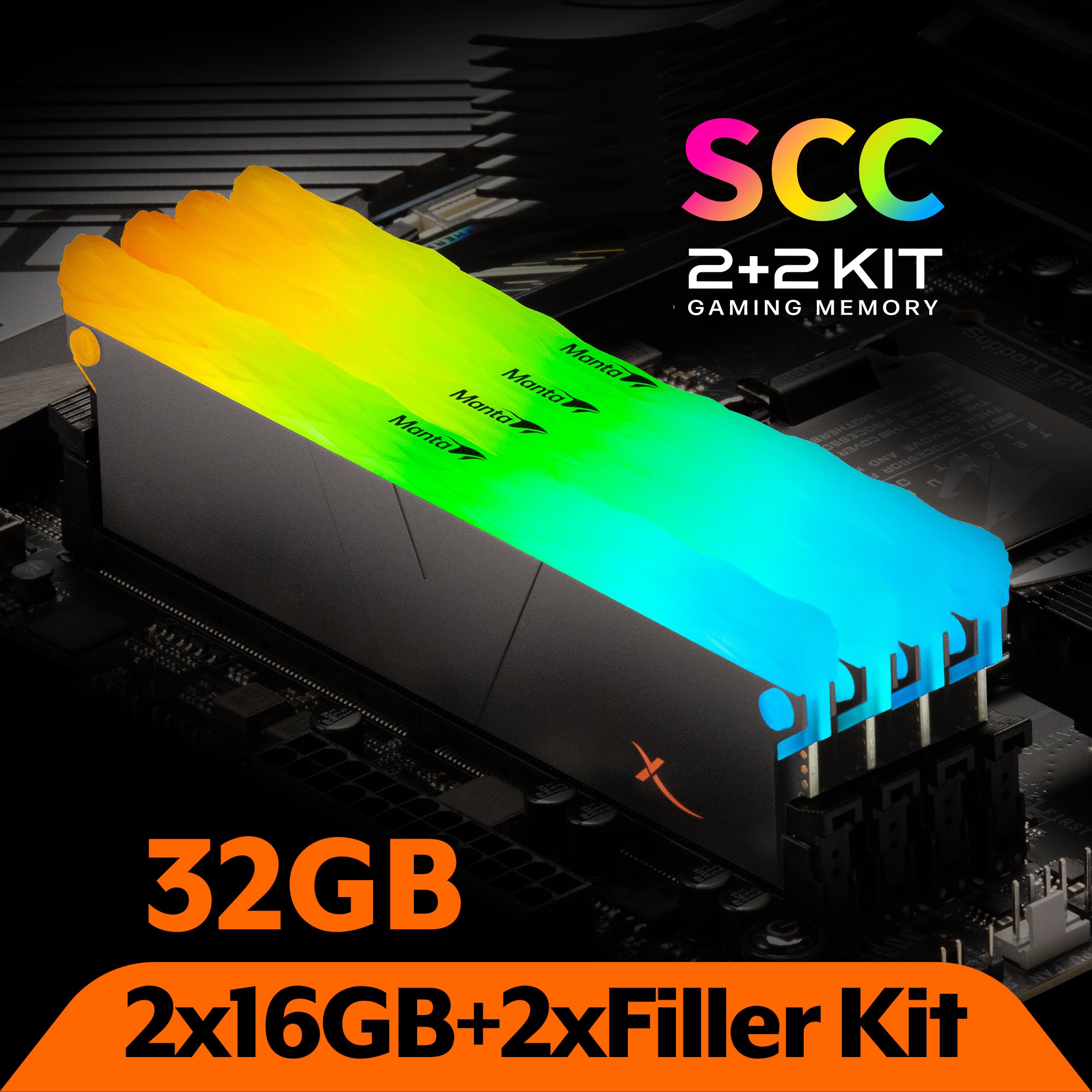 DDR5 | [Manta] XPrism RGB | SCC KIT | 32GB (16GBx2) | インテル XMP