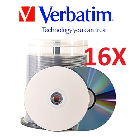 Verbatim 16x White Inkjet DVD-R | 99-16xpmpw