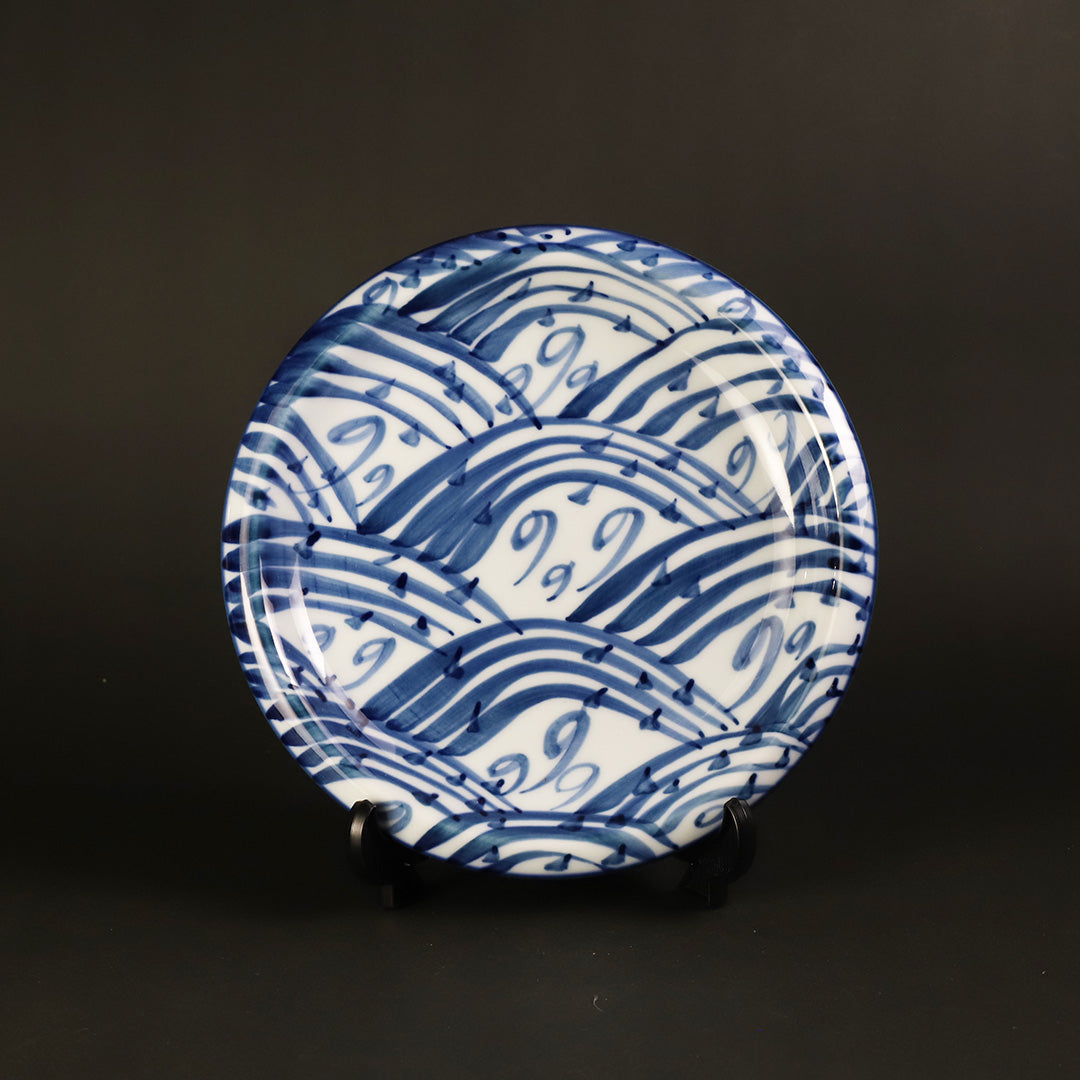 源右衛門窯 染付四海波銘々皿 – ギャラリー一番館オンラインショップ