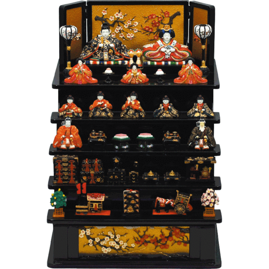 弥生雛 木製五段飾り 【丹青堂製】｜雛人形の販売・通販【丹青堂