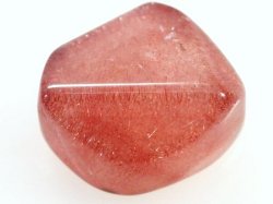 ストロベリークォーツ苺水晶 研磨ポイント、ルース(カザフスタン産)