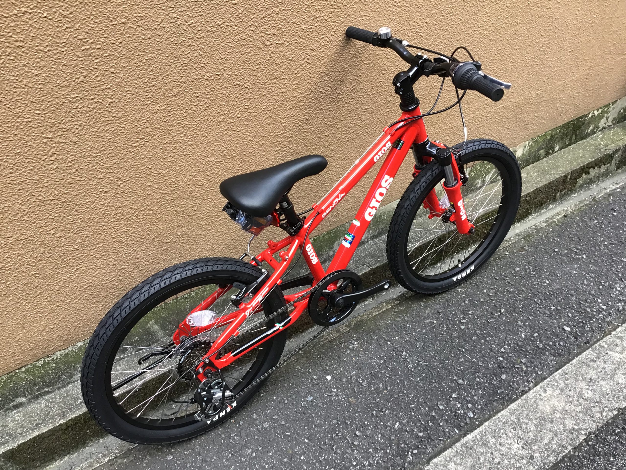 GIOS GENOVAL 260mm 20インチ レッド Vブレーキ | トモダサイクル 大阪