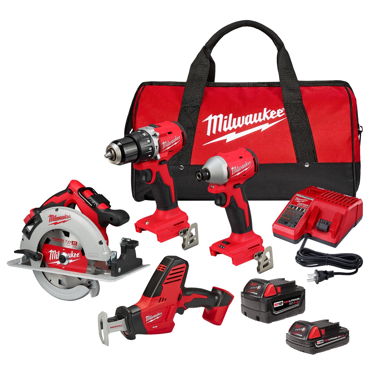 Milwaukee 3693-24CX M18 4 Tool Combo Kit – Tool Nut