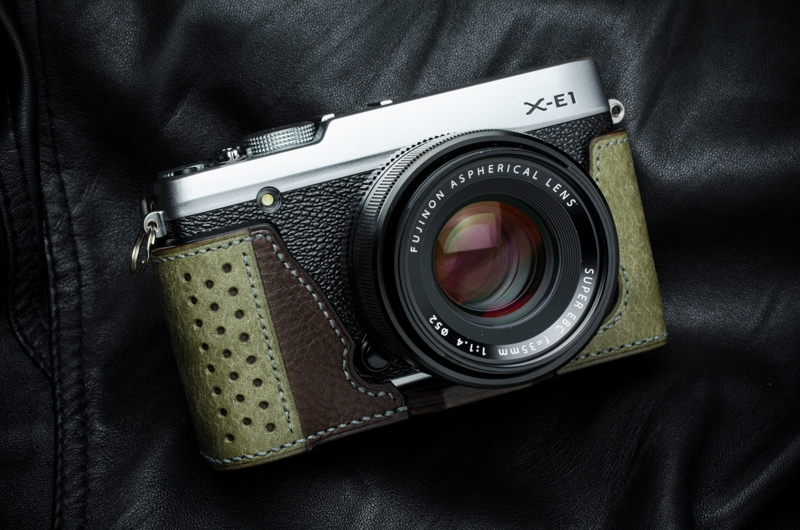 X-E1用速写ケース プエブロ/グリージオ 【鳥井工房】カメラの速写
