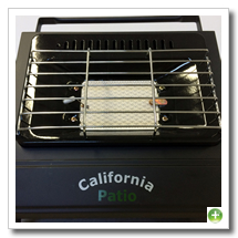 カリフォルニアパティオ カセットガスヒーター BBQグリル ブラック