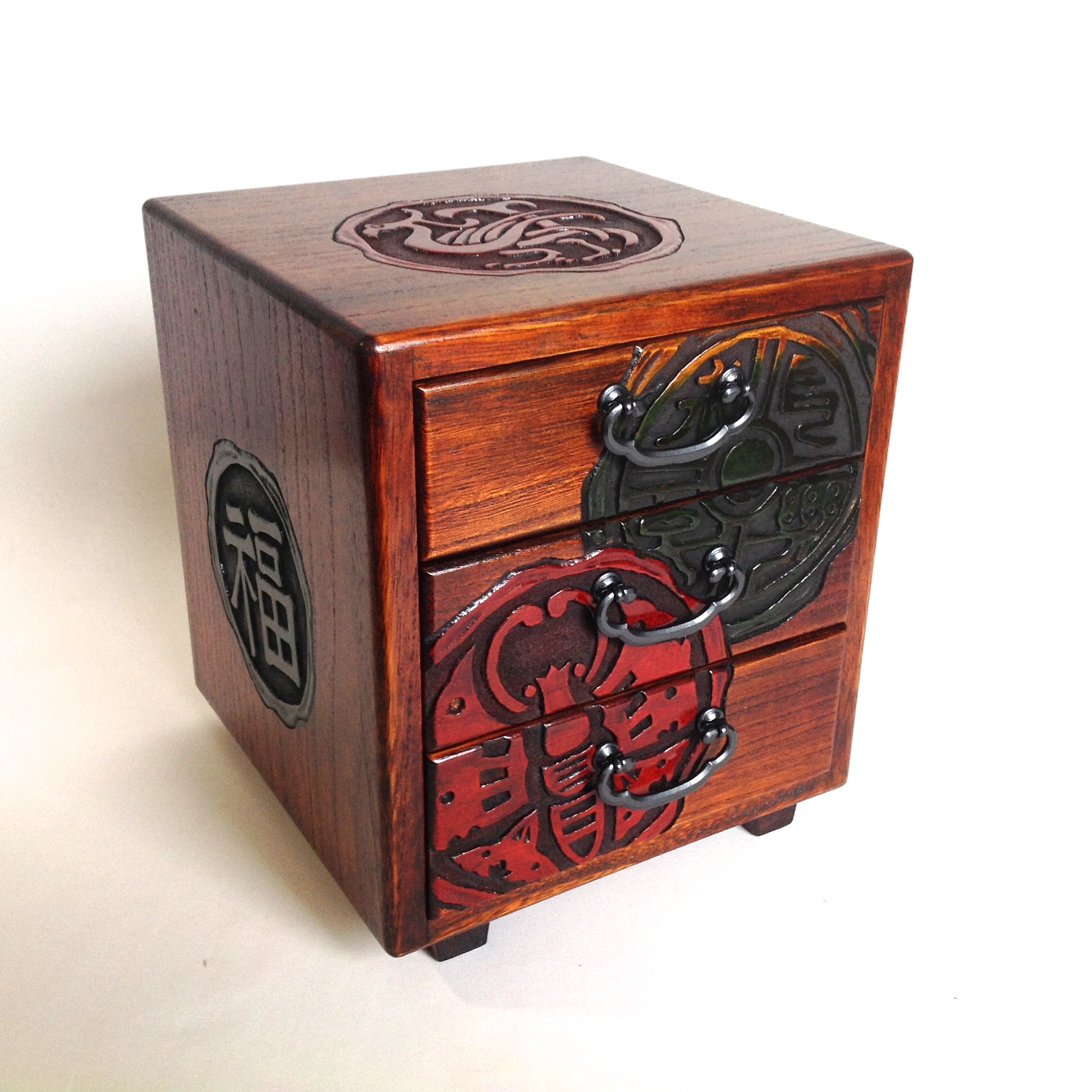 小物入三段（小）古瓦 ｜ 岡山特産 烏城彫（うじょうぼり）～日本の