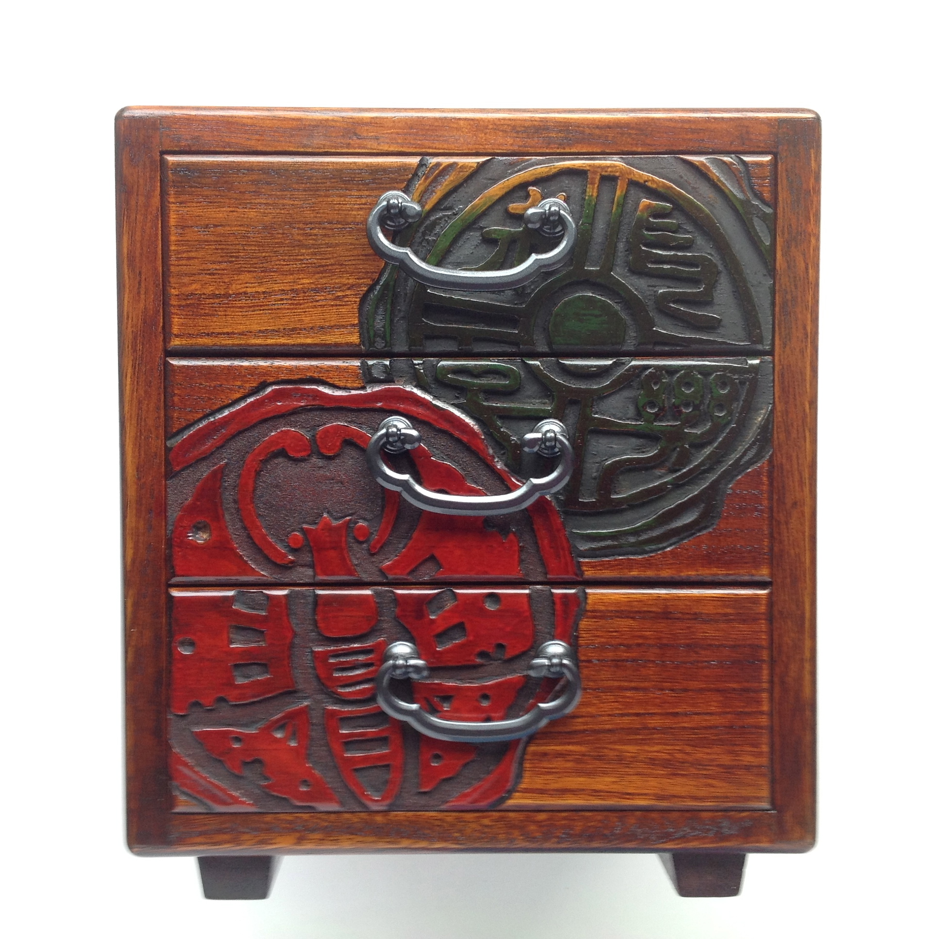 小物入三段（小）古瓦 ｜ 岡山特産 烏城彫（うじょうぼり）～日本の