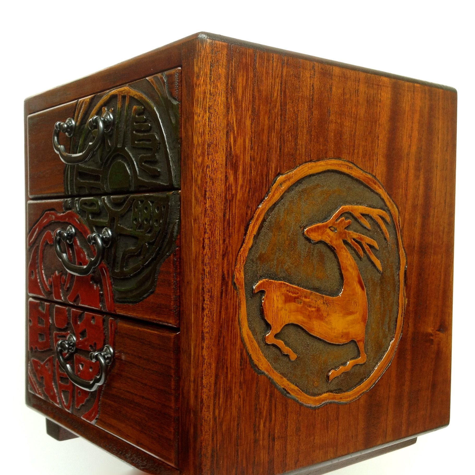 小物入三段（小）古瓦 ｜ 岡山特産 烏城彫（うじょうぼり）～日本の