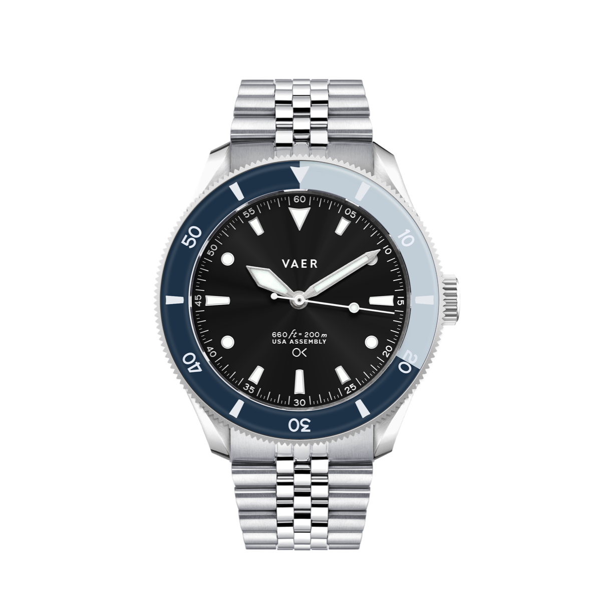 VAER x Outerknown | D4 USA Solar Diver: 38mm, 20ATM, Sapphire