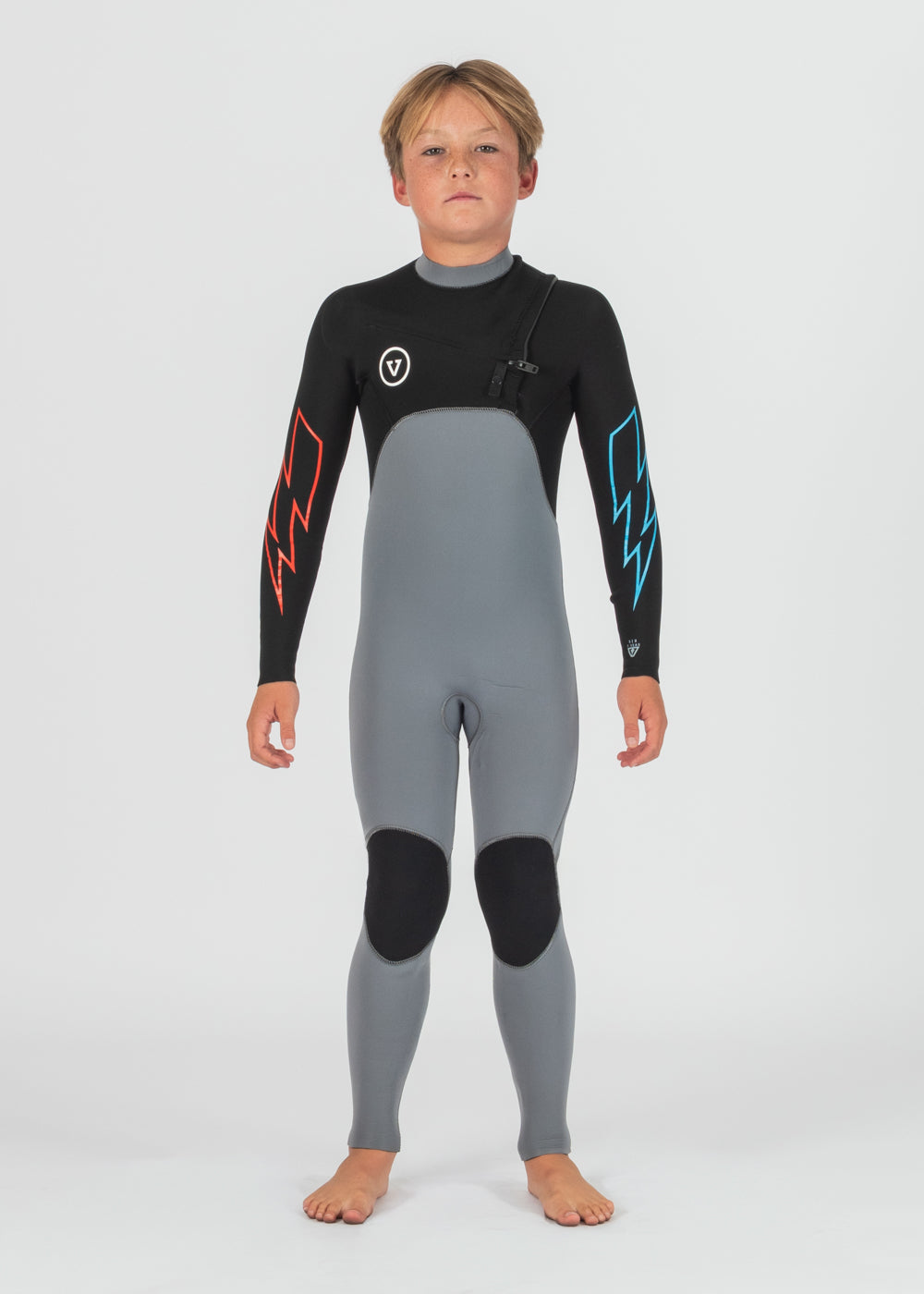 7 Seas Boys 4/3mm Bolt Chest Zip Wetsuit | Vissla Kids Cold Water