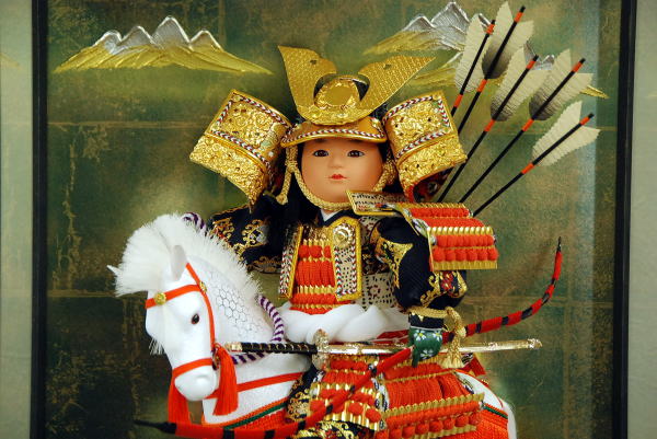 加越作 7号 馬乗り大将ケース入飾 ｜五月人形・雛人形なら人形の和光