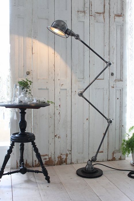 フランスアンティーク ジェルデ社1950s インダストリアルフロアランプ